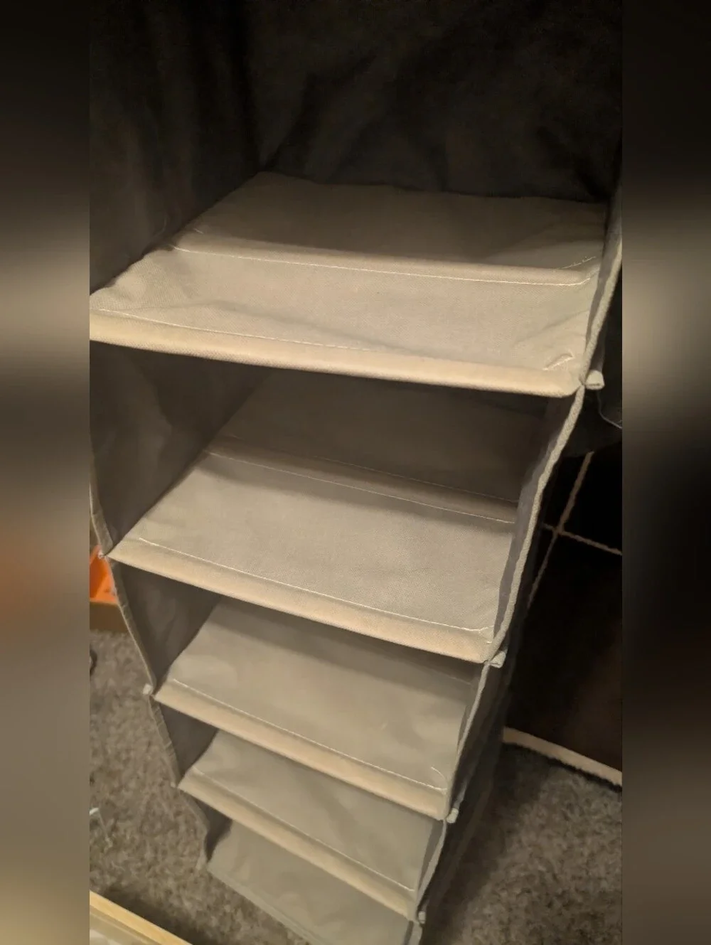 2 Gray Hanging/1 Self Standing Closet Organizer -